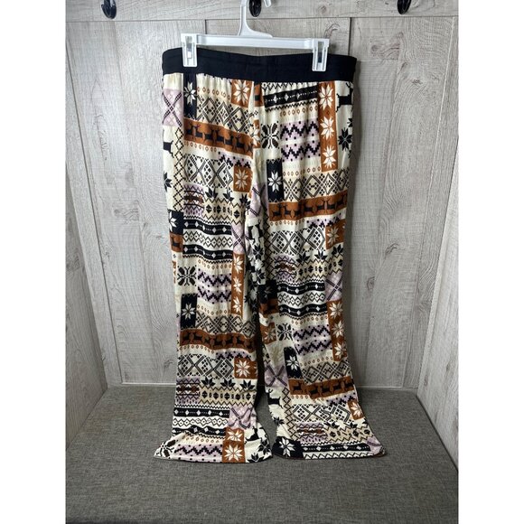 Maurices Womens Sleepwear Pajama Pants Large Elastic Waist Nordic Winter Pattern - Picture 2 of 7